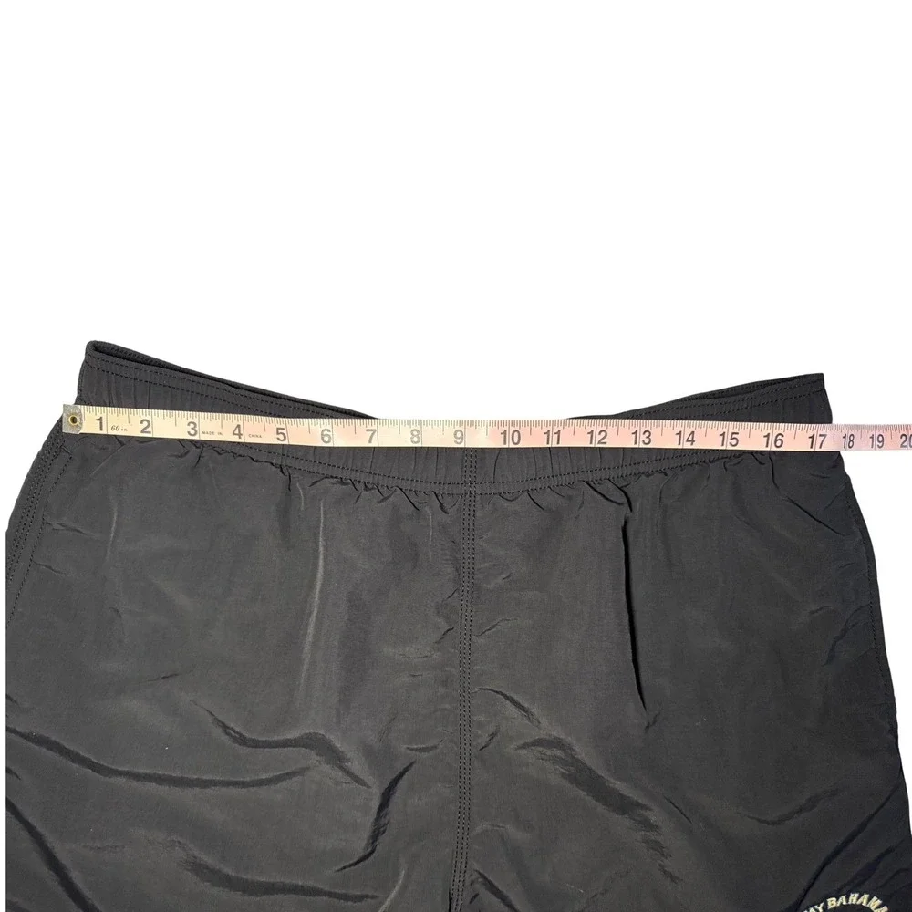 Tommy Bahama Relax Swim Trunks Men Large Black Neon Green Mesh Lined